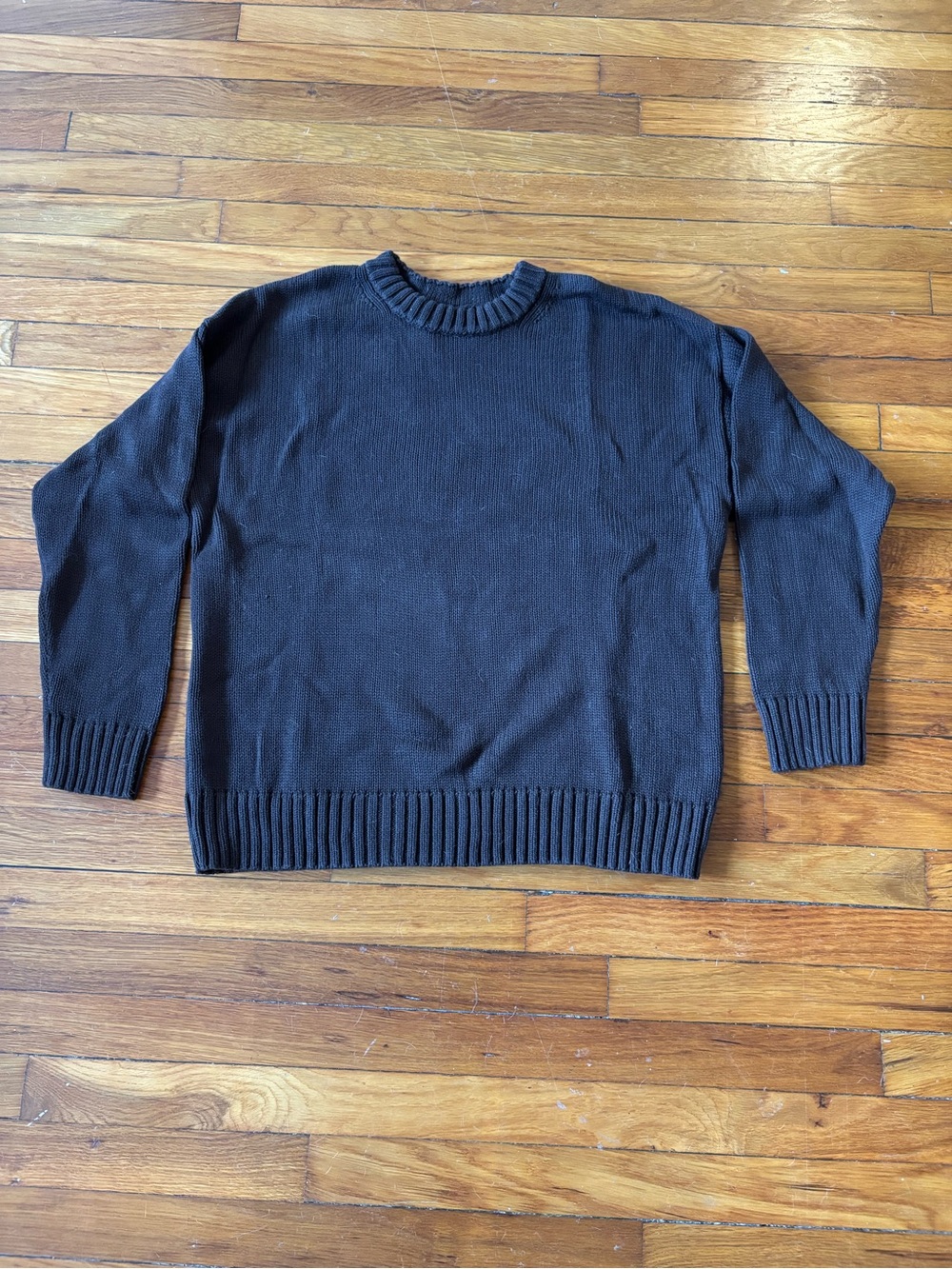 Gap 100% Cotton Oversized Sweater Size M Long Terra Brown